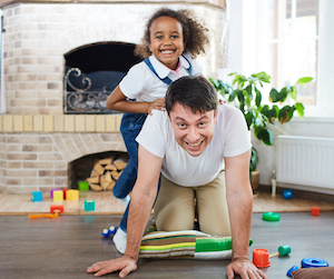 Father with his daughter