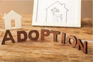 Adoption Wooden Words