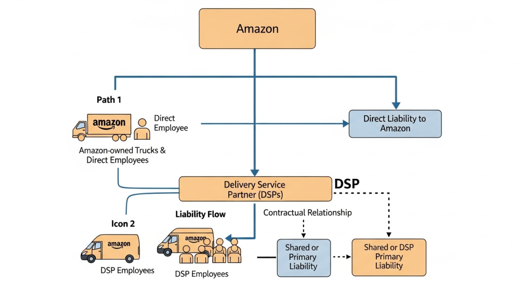 Amazon's Complex Delivery Network and Liability